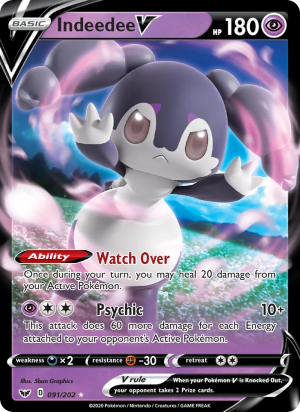 91 Indeedee V – Sword & Shield
