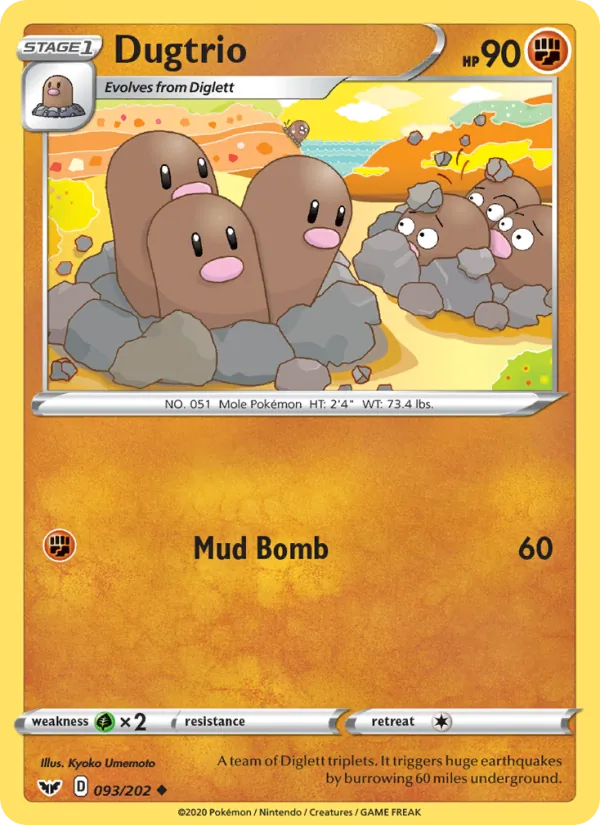 93 Dugtrio – Sword & Shield