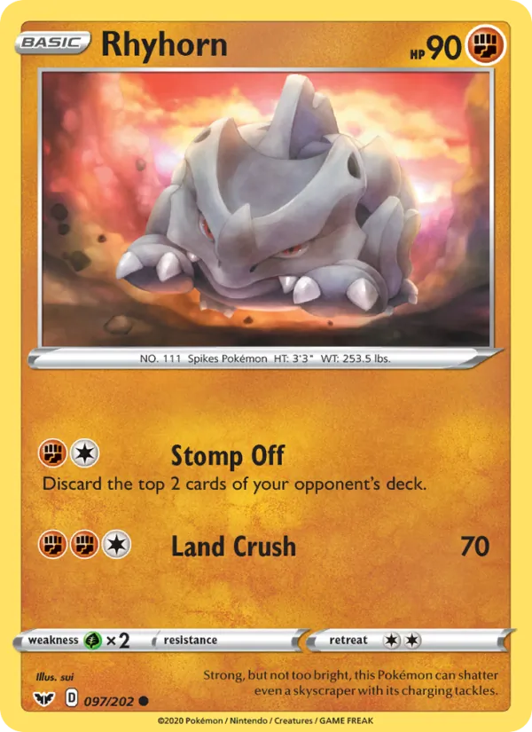97 Rhyhorn – Sword & Shield