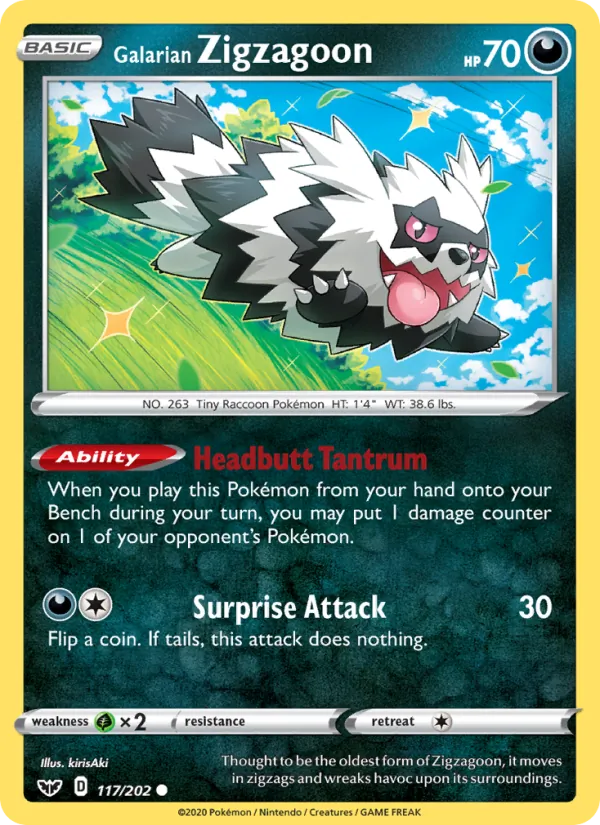 117-RH Galarian Zigzagoon – Sword & Shield