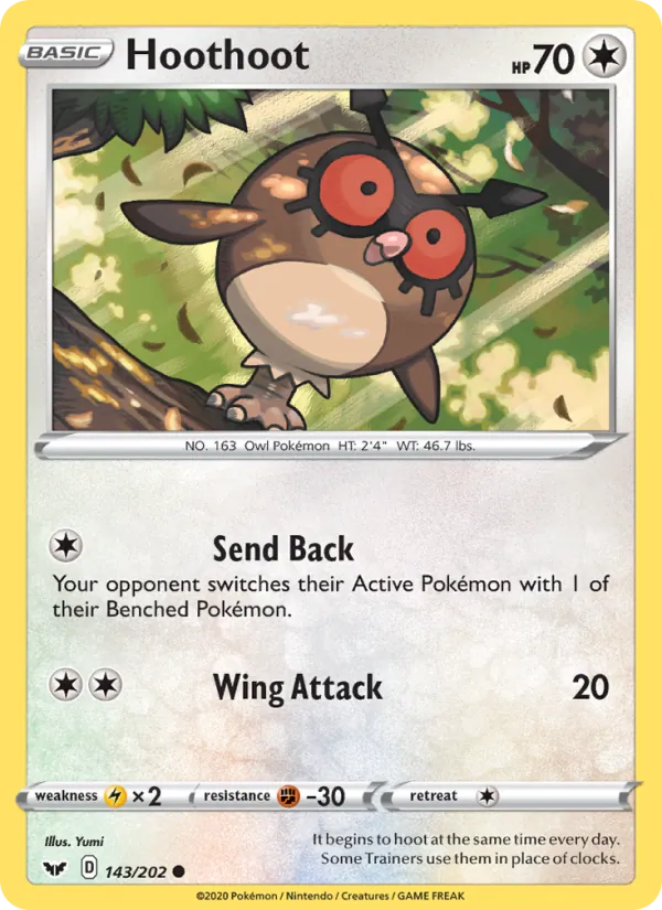 143-RH Hoothoot – Sword & Shield