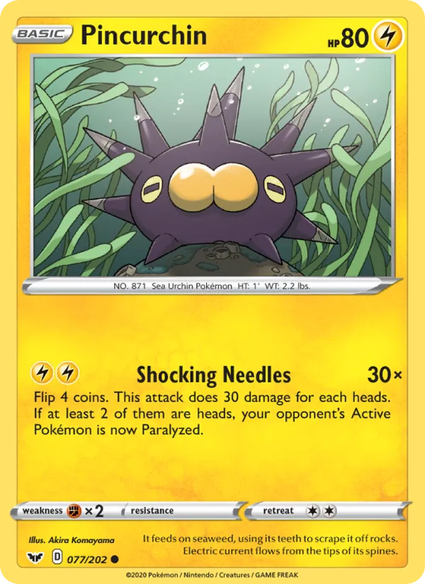 77-RH Pincurchin – Sword & Shield