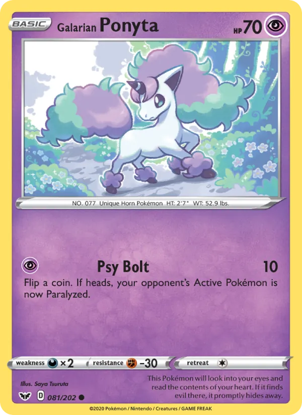 81-RH Galarian Ponyta – Sword & Shield