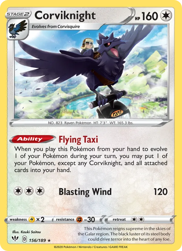 156-holo-setlogo Corviknight (Set logo stamp) – Darkness Ablaze