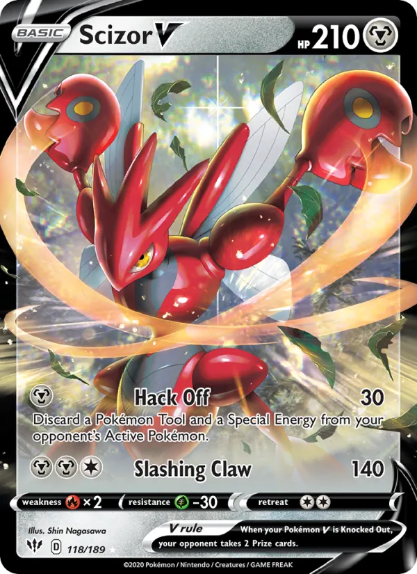 118 Scizor V – Darkness Ablaze