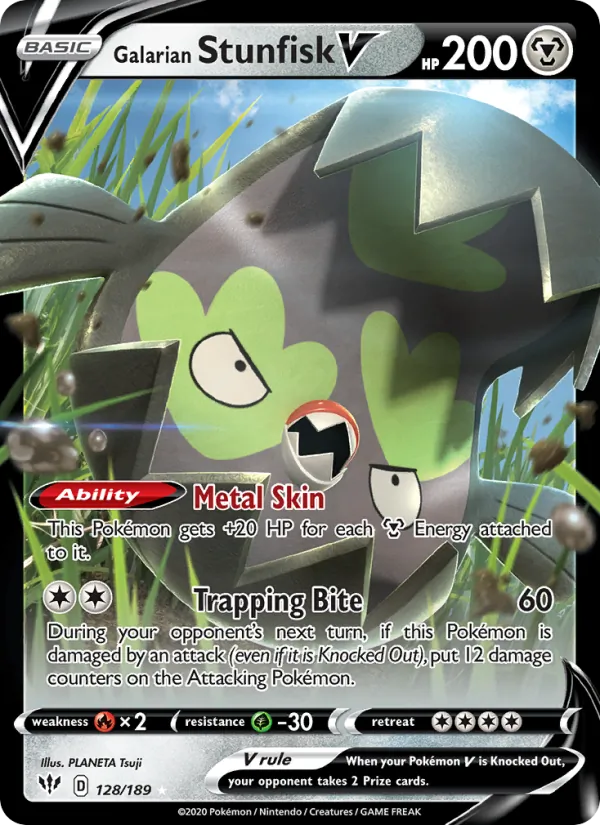 128 Galarian Stunfisk V – Darkness Ablaze