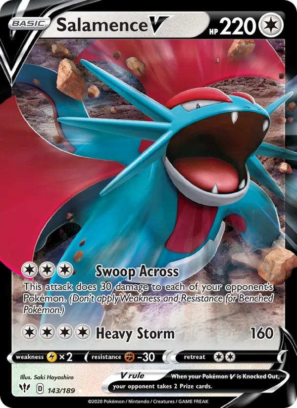 143 Salamence V – Darkness Ablaze