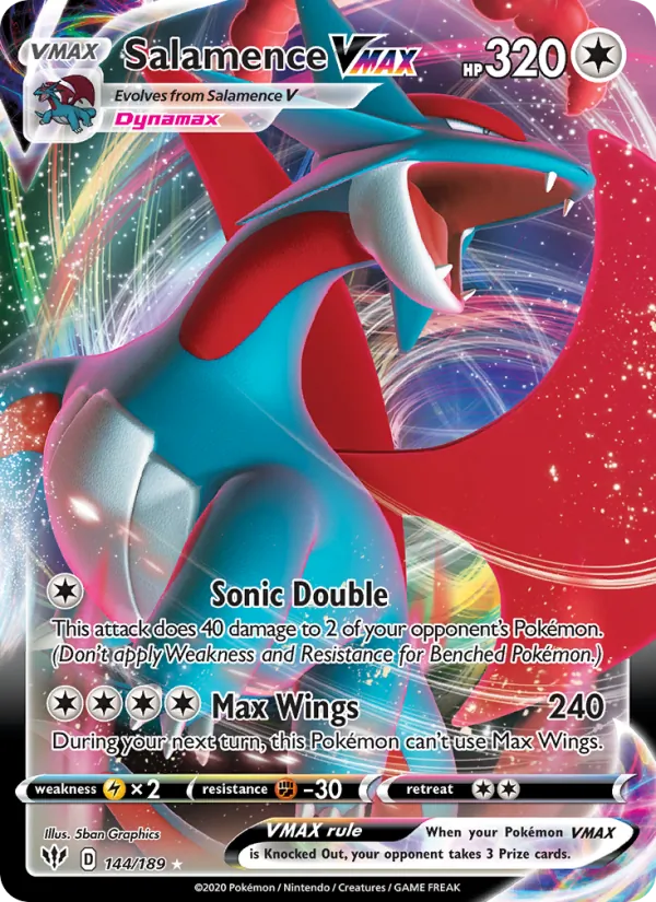 144 Salamence VMAX – Darkness Ablaze