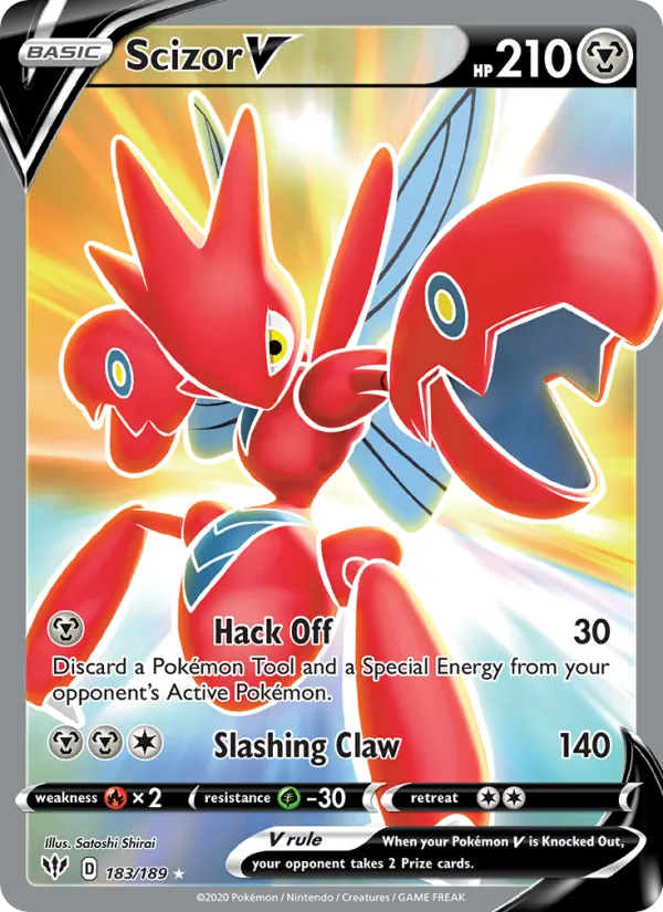 183 Scizor V – Darkness Ablaze