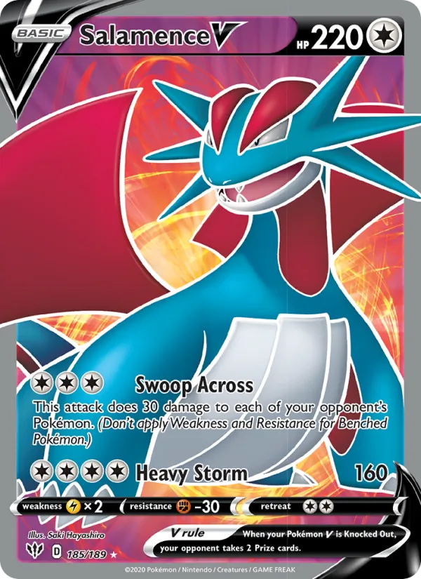 185 Salamence V – Darkness Ablaze