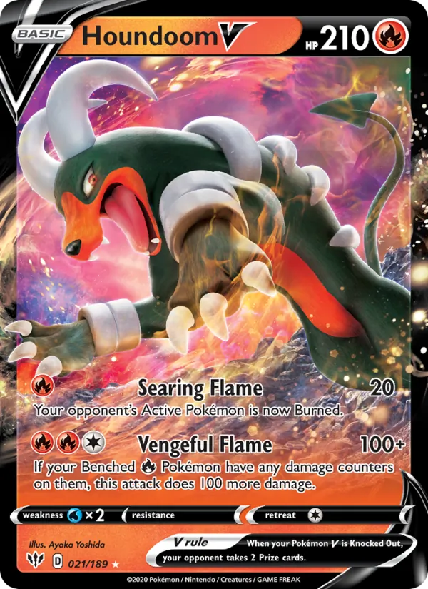 21 Houndoom V – Darkness Ablaze