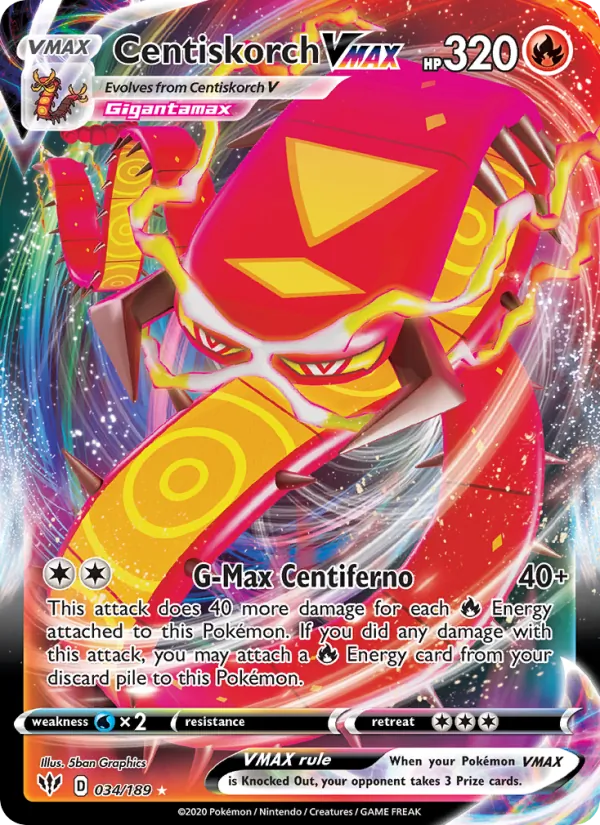 34 Centiskorch VMAX – Darkness Ablaze