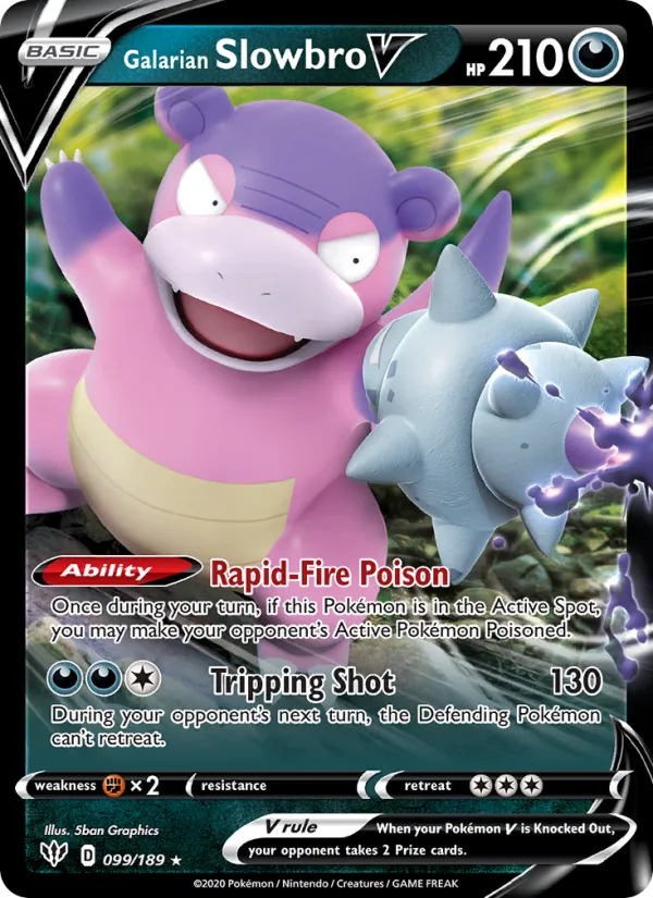 99 Galarian Slowbro V – Darkness Ablaze