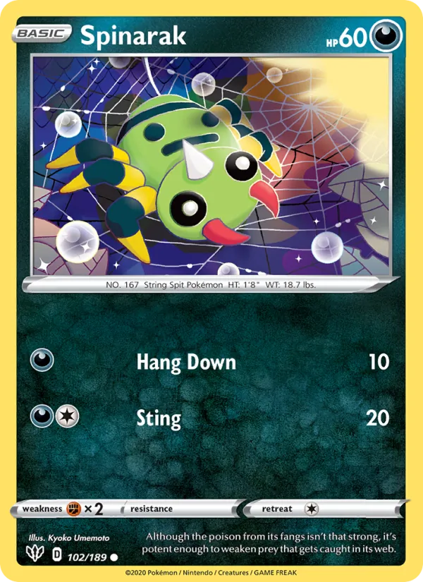 102-RH Spinarak – Darkness Ablaze