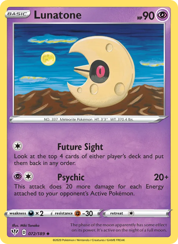 72-RH Lunatone – Darkness Ablaze
