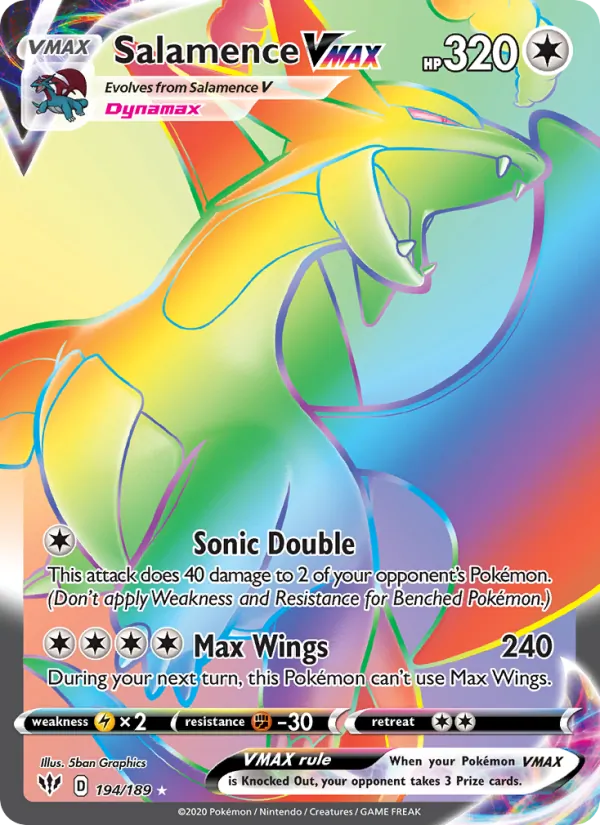 194 Salamence VMAX – Darkness Ablaze