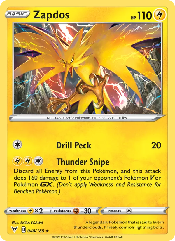 48-holo-cosmos Zapdos (Cosmos Holo) – Vivid Voltage