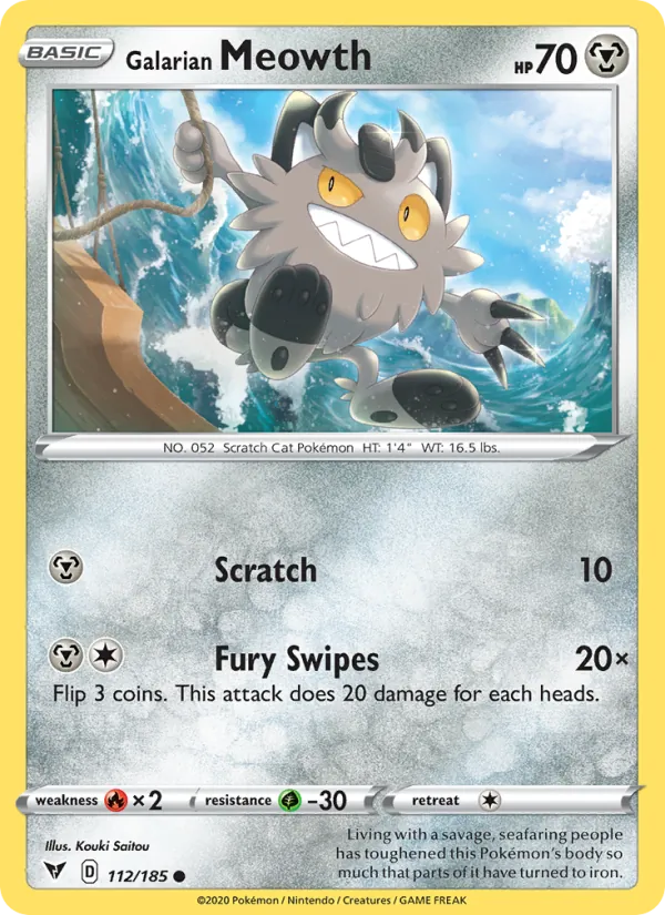 112-RH Galarian Meowth – Vivid Voltage