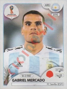 275 Gabriel Mercado – FIFA World Cup Russia 2018 Panini