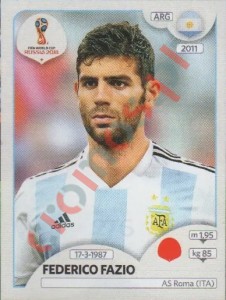 276 Federico Fazio – FIFA World Cup Russia 2018 Panini