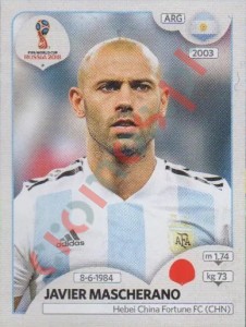 277 Javier Mascherano – FIFA World Cup Russia 2018 Panini