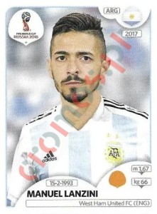 282x Manuel Lanzini – FIFA World Cup Russia 2018 Panini