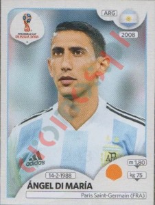 283 Ángel Di María – FIFA World Cup Russia 2018 Panini