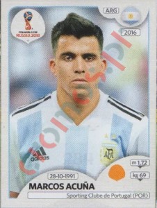 284 Marcos Acuña – FIFA World Cup Russia 2018 Panini
