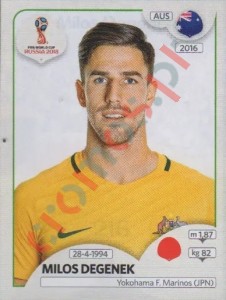 216 Milos Degenek – FIFA World Cup Russia 2018 Panini