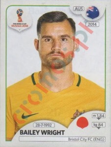 217 Bailey Wright – FIFA World Cup Russia 2018 Panini