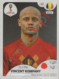518 Vincent Kompany – FIFA World Cup Russia 2018 Panini