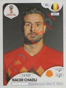 526 Nacer Chadli – FIFA World Cup Russia 2018 Panini