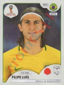 358 Filipe Luís – FIFA World Cup Russia 2018 Panini