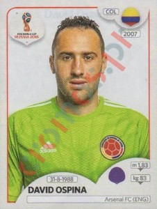 634 David Ospina – FIFA World Cup Russia 2018 Panini