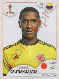 635 Cristián Zapata – FIFA World Cup Russia 2018 Panini