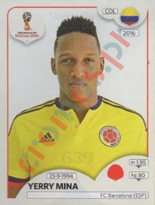 639 Yerry Mina – FIFA World Cup Russia 2018 Panini