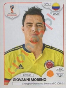 644 Giovanni Moreno – FIFA World Cup Russia 2018 Panini