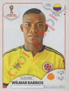 645 Wílmar Barrios – FIFA World Cup Russia 2018 Panini