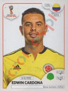 649 Edwin Cardona – FIFA World Cup Russia 2018 Panini