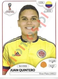 649x Juan Quintero – FIFA World Cup Russia 2018 Panini