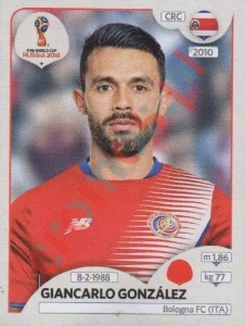 395 Giancarlo González – FIFA World Cup Russia 2018 Panini