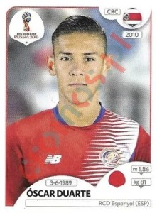 401x Óscar Duarte – FIFA World Cup Russia 2018 Panini