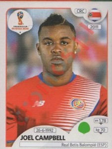 409 Joel Campbell – FIFA World Cup Russia 2018 Panini