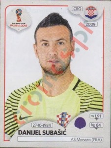 314 Danijel Subašić – FIFA World Cup Russia 2018 Panini