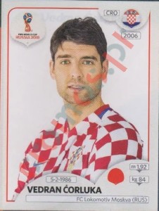 320 Vedran Ćorluka – FIFA World Cup Russia 2018 Panini