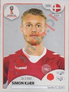 256 Simon Kjaer – FIFA World Cup Russia 2018 Panini