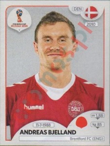 258 Andreas Bjelland – FIFA World Cup Russia 2018 Panini