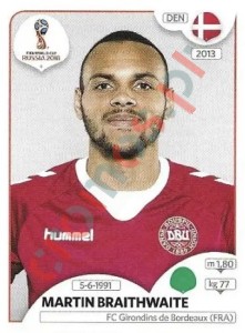 261x Martin Braithwaite – FIFA World Cup Russia 2018 Panini