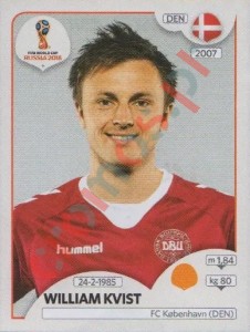 263 William Kvist – FIFA World Cup Russia 2018 Panini