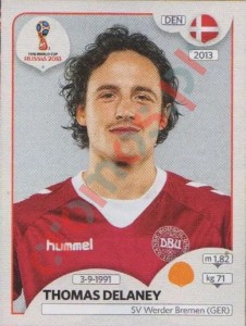 264 Thomas Delaney – FIFA World Cup Russia 2018 Panini